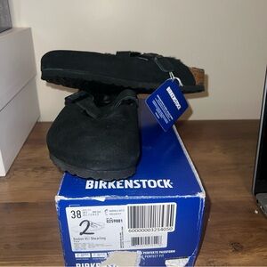 Birkenstock Boston clog Val/shearling eu38 l7 m6 Black Suede regular